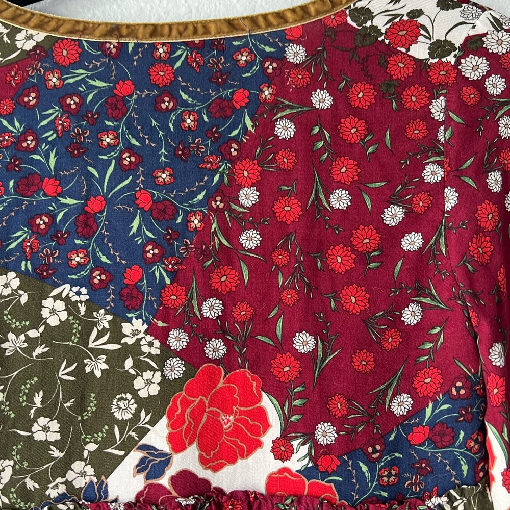 Zara Bohemian Multicolor Button Down 100% Viscose… - image 8